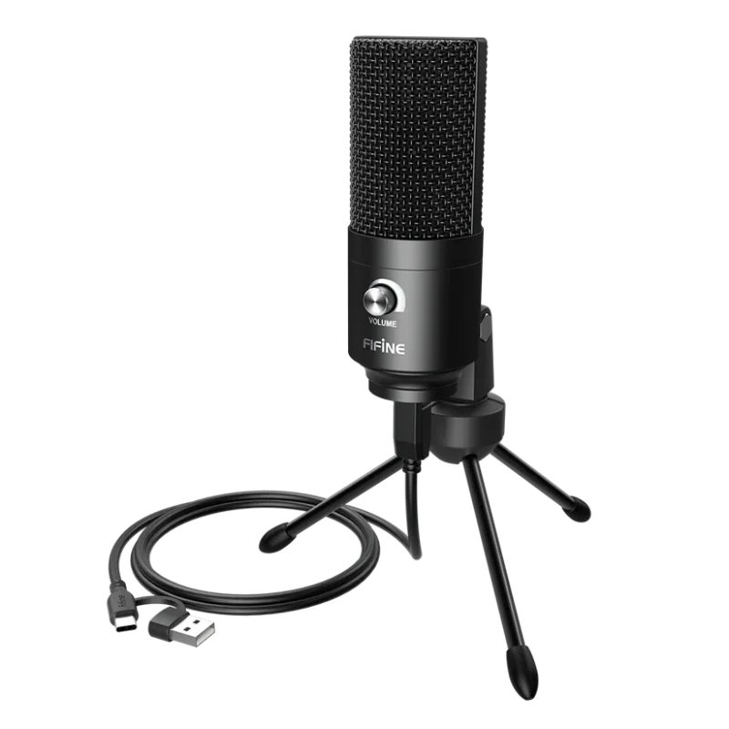 FIFINE K669B USB Condenser Microphone with Tripod Stand