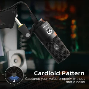 FIFINE K669B USB Condenser Microphone with Tripod Stand