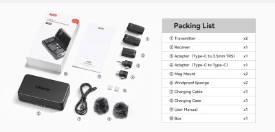 Ulanzi A100 Wireless Lavalier Microphone