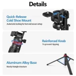 Ulanzi MT-78 Tripod with Cold Shoe Mount