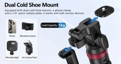 Ulanzi MT-78 Tripod with Cold Shoe Mount 