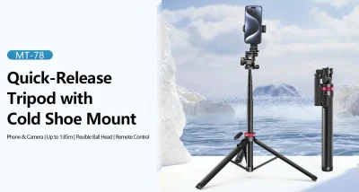 Ulanzi MT-78 Tripod with Cold Shoe Mount 