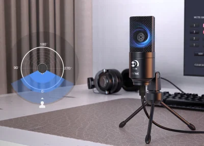 FIFINE K669B USB Condenser Microphone with Tripod Stand