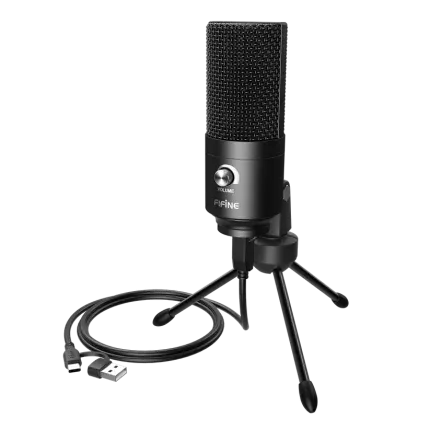 FIFINE K669B USB Condenser Microphone with Tripod Stand