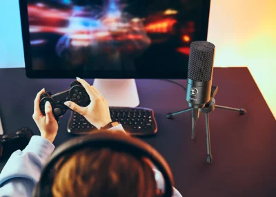 FIFINE K669B USB Condenser Microphone with Tripod Stand