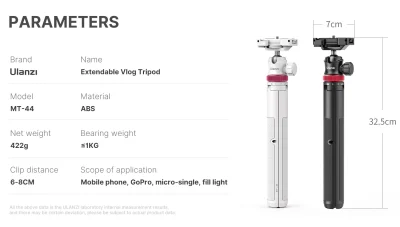 Ulanzi MT-44 Extendable Vlog Tripod 5 Ulanzi MT-44 Extendable Vlog Tripod