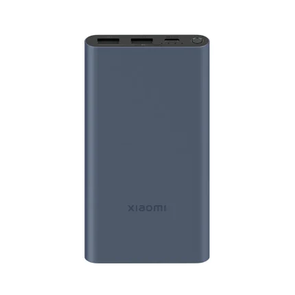 a black xiaomi power bank with usb ports
