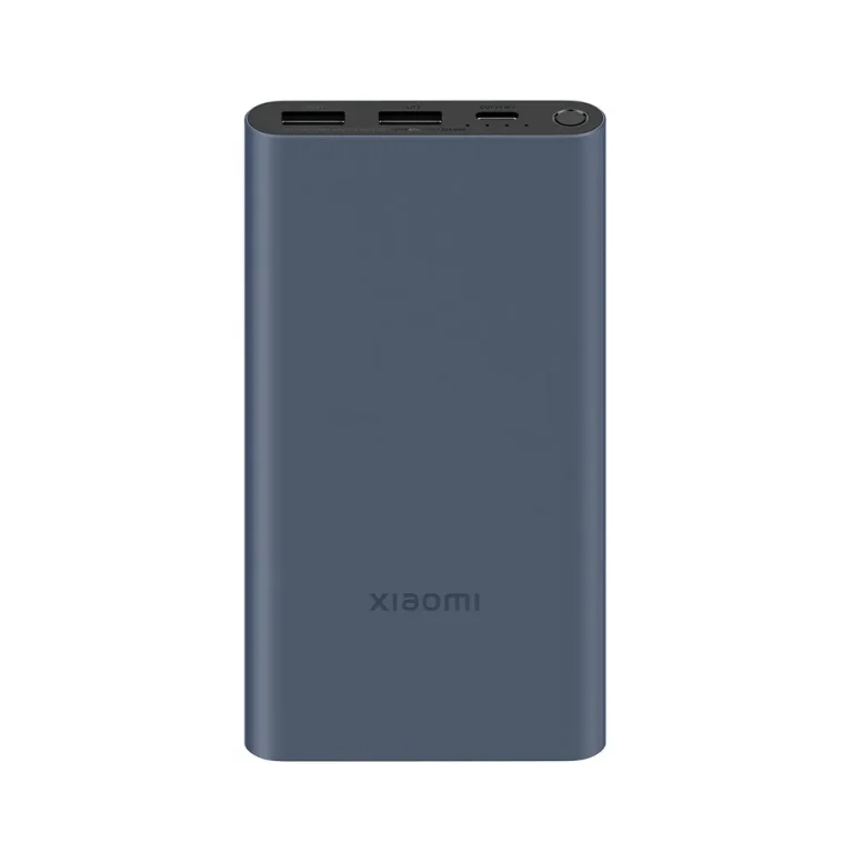 a black xiaomi power bank with usb ports