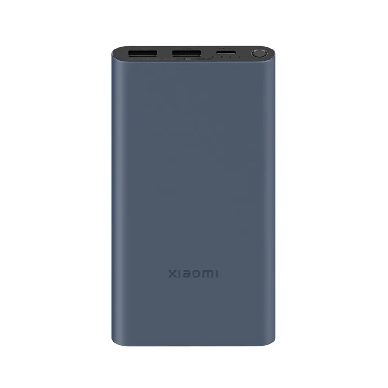 a black xiaomi power bank with usb ports