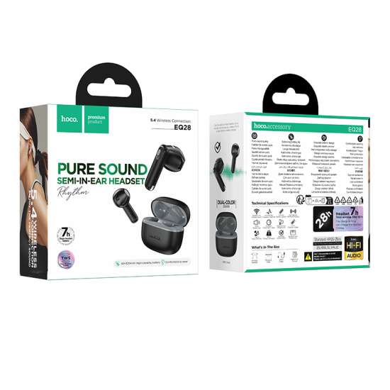 Hoco EQ28 TWS Earbuds Color: Black