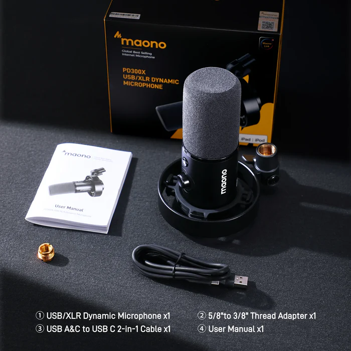 Maono PD300X USB/XLR Dynamic Microphone