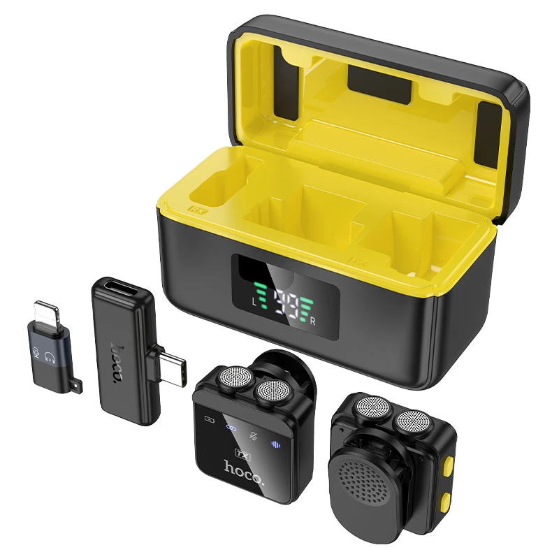 hoco-l17-dual-mic-magnetic-lavalier-wireless-digital-microphone Hoco L17 Wireless Lavalier Lapel Microphone