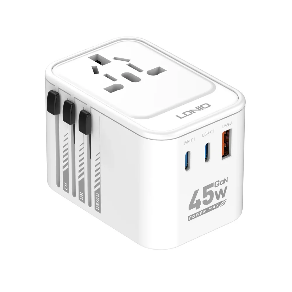 LDNIO-Z8-3USB-Ports-45W-GaN-Travel-Adapter LDNIO Z8 45W GaN Travel Adapter