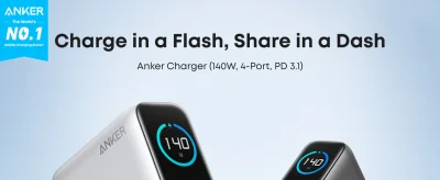 Anker 140W Desktop Charger with USB-C Cable 1 Anker 140W Charger with USB-C Cable
