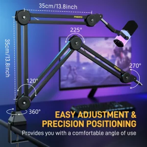 Maono BA37 Microphone Boom Arm Stand 2 Maono BA37 Microphone Boom Arm Stand