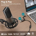 Fifine T683 USB Condenser Microphone with Boom Arm Stand