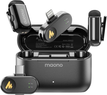 Maono WAVE T1 MINI Wireless Microphone Combo (Type-C & iPhone)