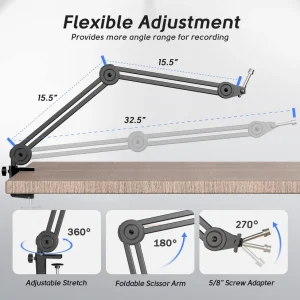ExtensionLengthofFIFINEBM63BoomArmStand