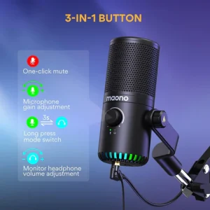 Maono DM30 RGB USB Condenser Microphone
