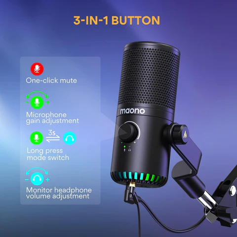 Maono DM30 RGB USB Condenser Microphone