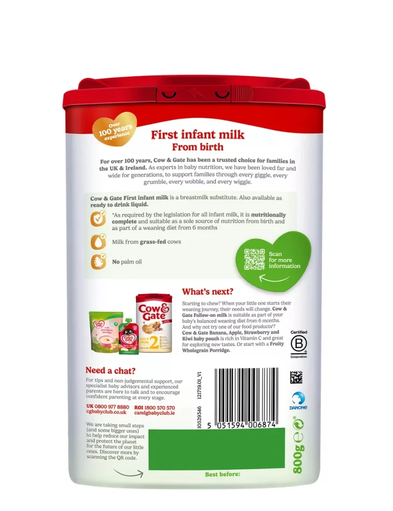 Cow & Gate Stage 1 First Infant Baby Milk 800g