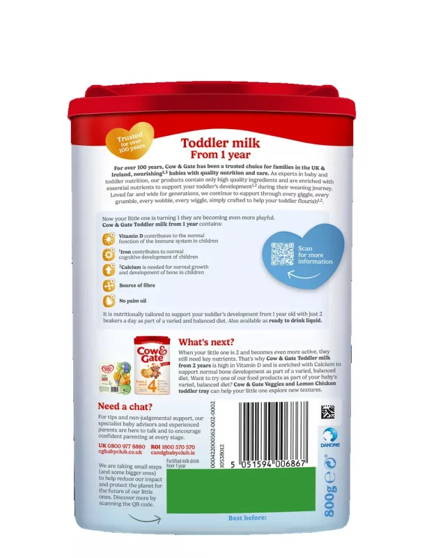 Cow & Gate Stage 3 Toddler Baby Milk Powder 800g