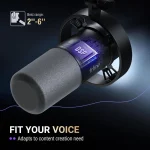 Fifine AmpliTank K688T USB/XLR Dynamic Microphone with Boom Arm Stand