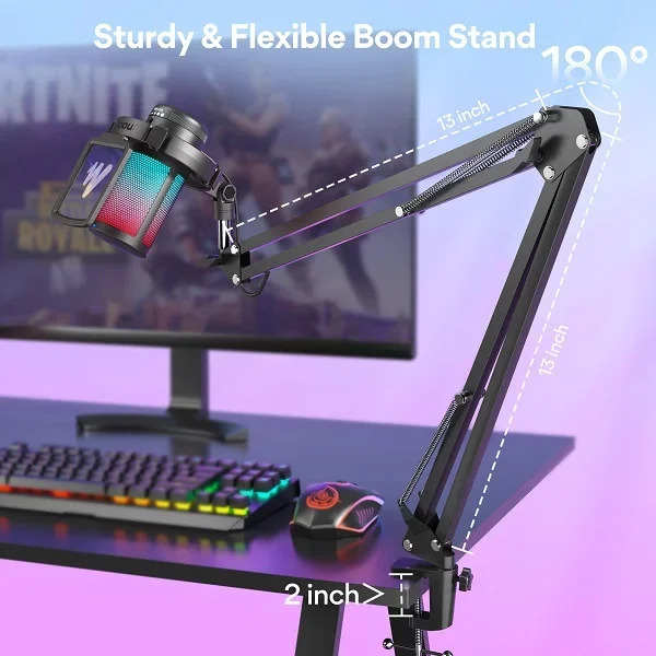 Maono DGM20S Gamerwave USB Condenser Microphone with Boom Arm Stand